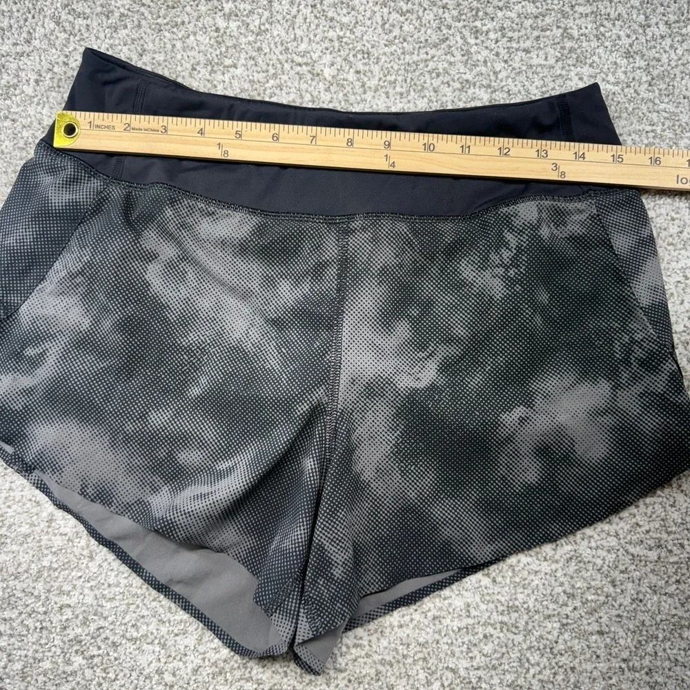 Women's Athleta Run With It Lined Black Gray‎ Athletic Running Shorts Size S